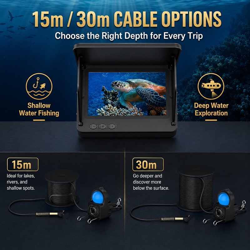 어군탐지기 수중 카메라 1080P HD 모니터 야간 투 - Fishing Boat Depth Finder 리뷰 및 가격