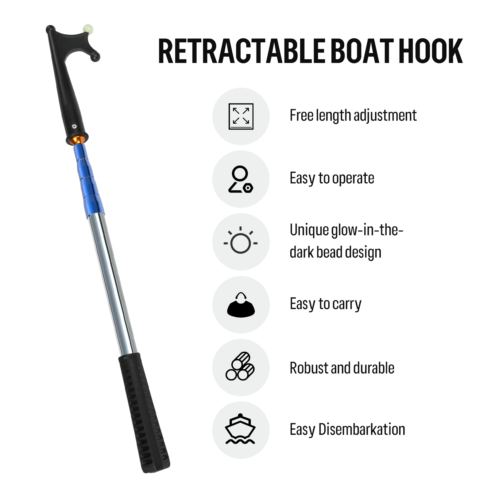 SANLIKE 개폐식 빛나는 보트 후크 도킹 보트 후크 - Fishing Boat Trailer 리뷰 및 가격